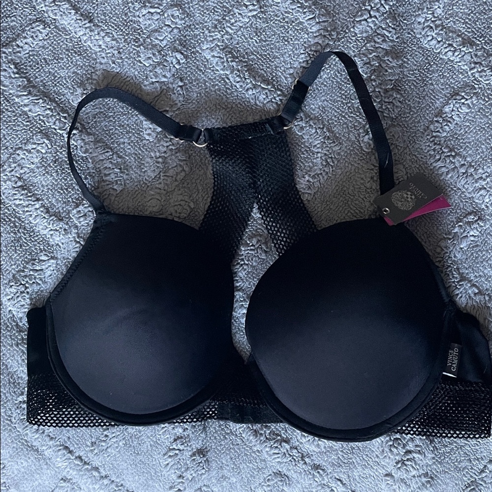 NWT Vince Camuto Black Mesh Women's Racerback style Bra